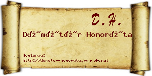 Dömötör Honoráta névjegykártya